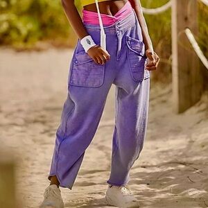 Free People movement Timko pants size XS washed purple